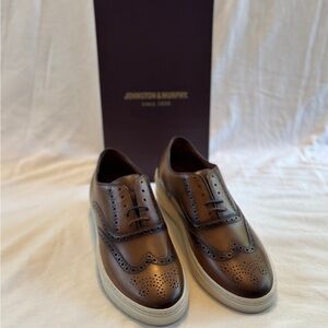 Johnston & Murphy Black and White Sole Shoes